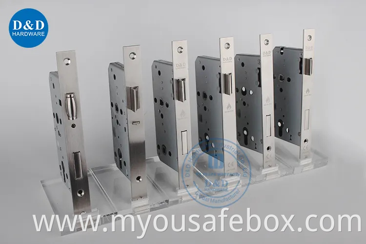 CE Security Euro Fire Rated Stainless Steel Safe Mortise Handle Metal Sash SUS Commercial Wooden Cylinder Magnetic Key Zinc Sliding Inner Guangdong Door Lock